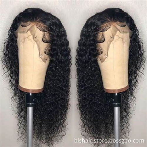 13x4 Jerry Curly Lace Front Human Hair Wigs For Black Women PrePlucked Glueless Transparent Brazilian Remy Wave Kinky Curly Wig